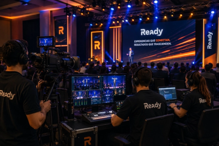 Producción audiovisual para evento corporativo — Ready Marketing
