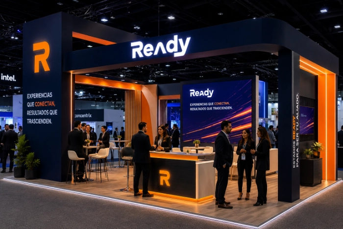 Producción de stands premium diseñados por Ready Marketing